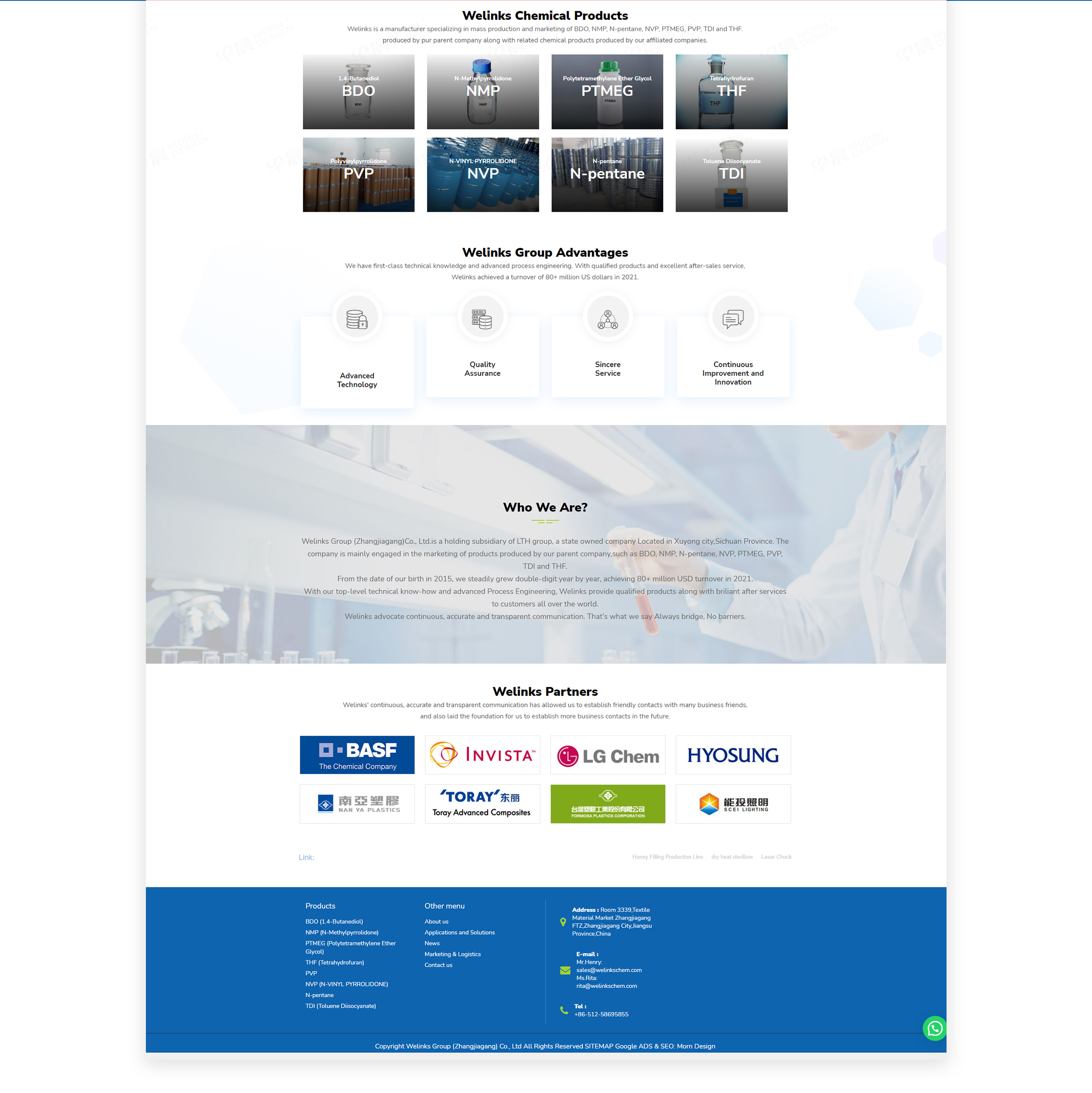 外貿網站設計,外貿獨立站設計,化工網站設計,維尼克斯化工外貿站設計,制作,公司,Welinks