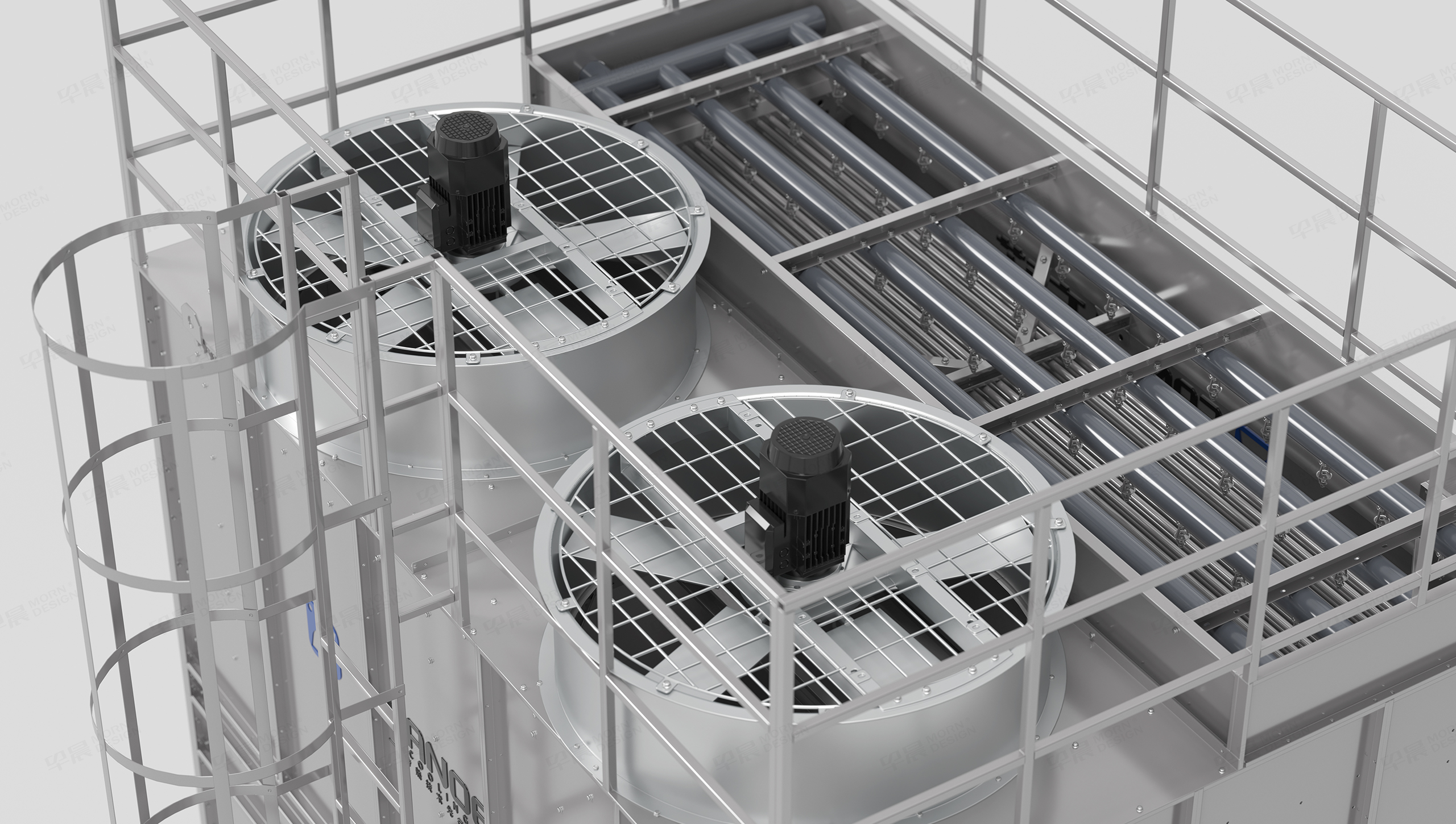 方諾,冷卻塔工業三維圖,三維渲染制作,三維圖,制作,公司