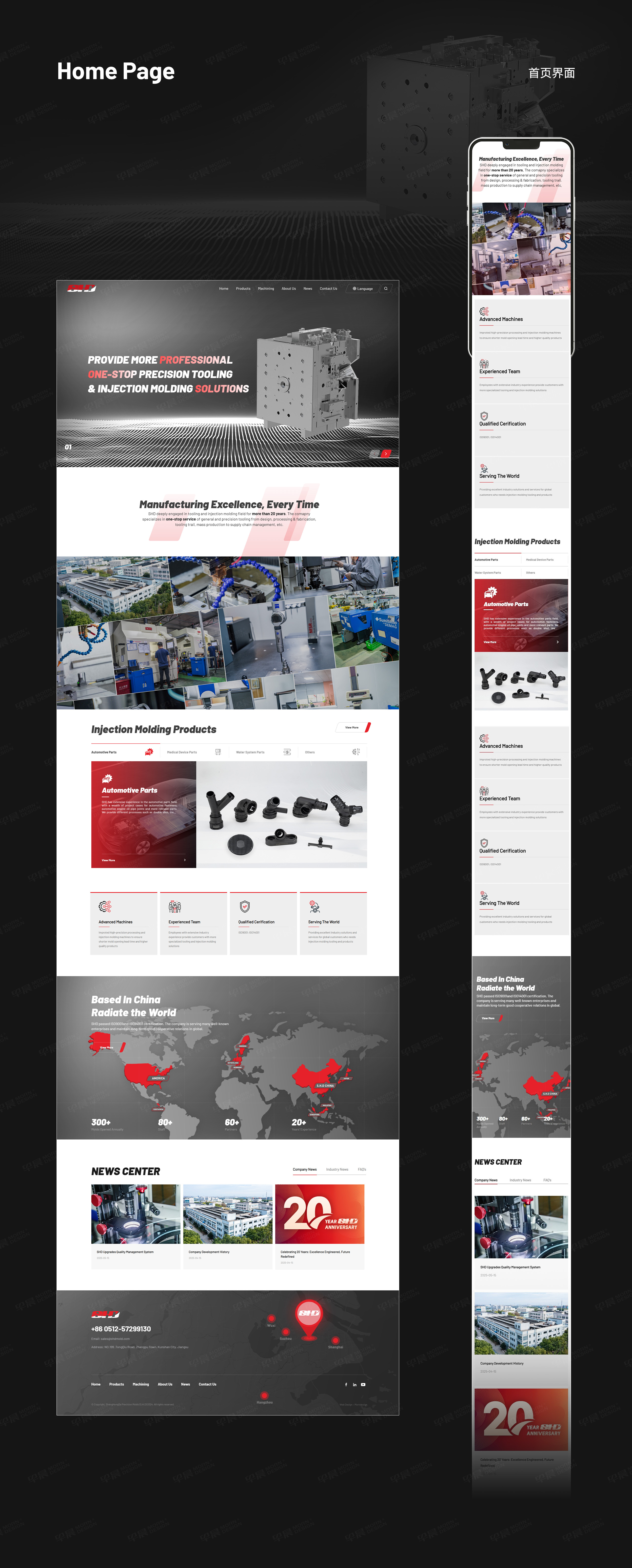 盛鴻達精密模具外貿獨立站設計